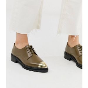 Asos mixed leather pointed shoes